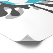 Platsches Fußballdesign Poster (Ecke)