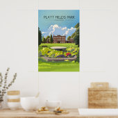 Platt Fields Park Manchester Reiseplakat Poster (Küche)