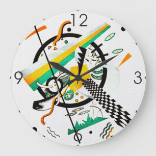 Plättchen IV - Kandinsky Große Wanduhr
