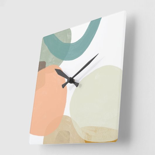 Plättchen Quadratische Wanduhr (Winkel)