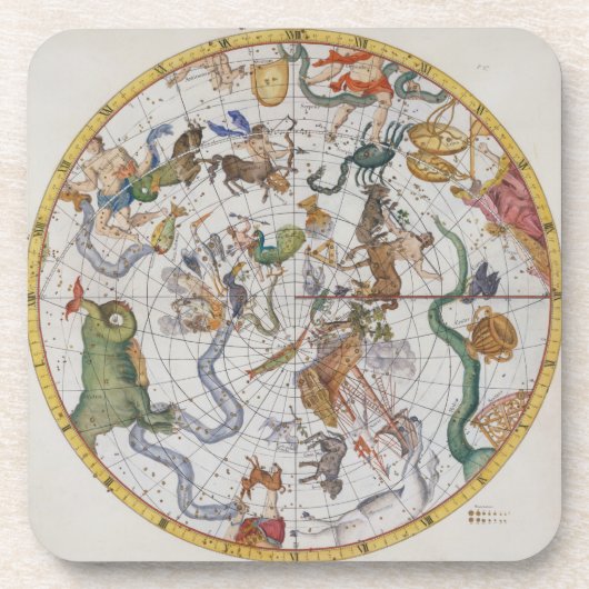 Platte 27 "vom Atlas Coelestis", durch John Getränkeuntersetzer (Vorderseite)