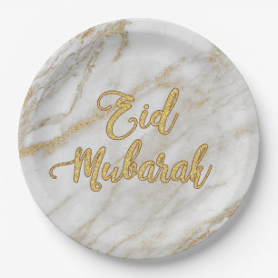 Platte 9" Eid Marmorgold2 Pappteller
