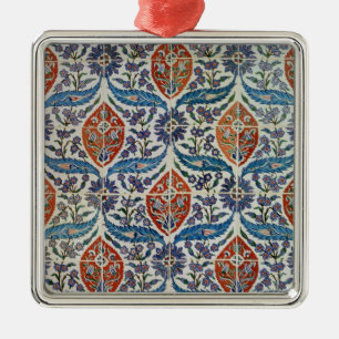 Platte der Isnik Töpferwarefliesen Ornament Aus Metall