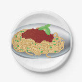 Platte des Spaghetti-Papier-Tellers Pappteller (Vorderseite)