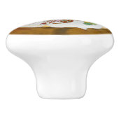 Platte Drachen und Phoenix Keramikknauf (Seitenansicht)