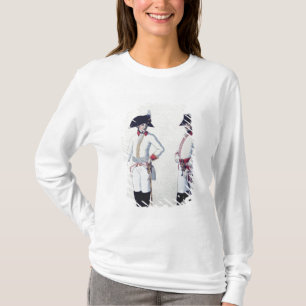 Platte eines Soldaten im Rot, im Gelb u. im Weiß T-Shirt