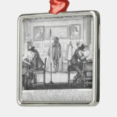 Platte Engravers, die mit Galerie arbeiten Ornament Aus Metall (Links)