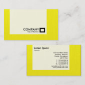 Platte - gemaltes Gelb Visitenkarte (Vorne/Hinten)