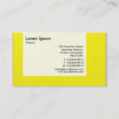 Platte - gemaltes Gelb Visitenkarte (Rückseite)