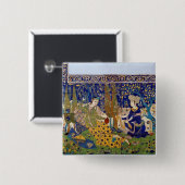 Platte glasig-glänzenden Töpferware FlieseWork, Button (Vorne & Hinten)