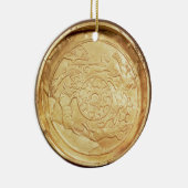 Platte (Gold) Keramik Ornament (Rechts)