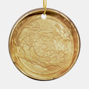 Platte (Gold) Keramik Ornament