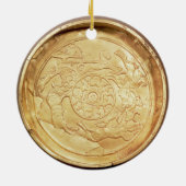 Platte (Gold) Keramik Ornament (Hinten)