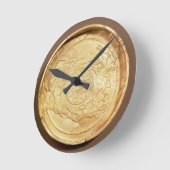 Platte (Gold) Runde Wanduhr (Winkel)