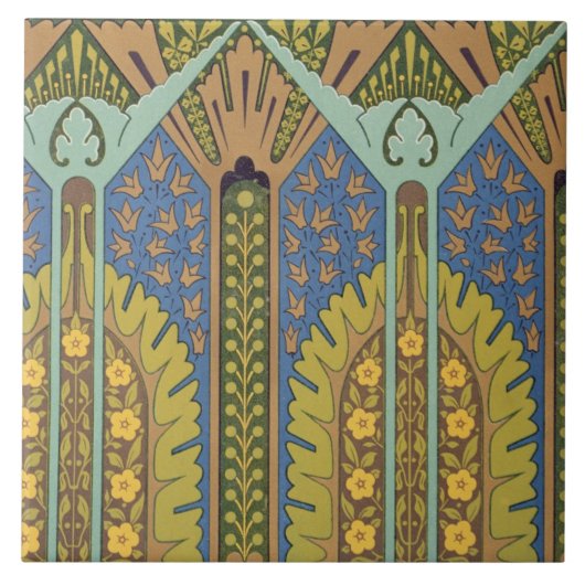 Platte III "von den Studien im Entwurf", c.1874-76 Fliese (Vorderseite)