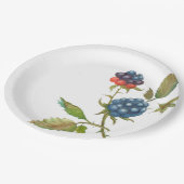 Platte mit BlackBerry-Beerenholz Pappteller (Schrägansicht)