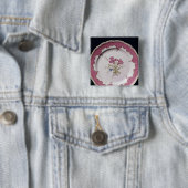 Platte mit botanischem Entwurf Button (Beispiel)