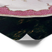 Platte mit botanischer Bauweise Poster (Ecke)
