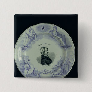 Platte mit einem Porträt von Alexandre Brongniart Button