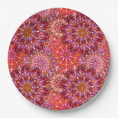 Platte mit Mandala-Blumenmuster-Druck Pappteller (Vorderseite)