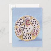 Platte mit Trompe l'oeil dekoriert Postkarte (Vorne/Hinten)