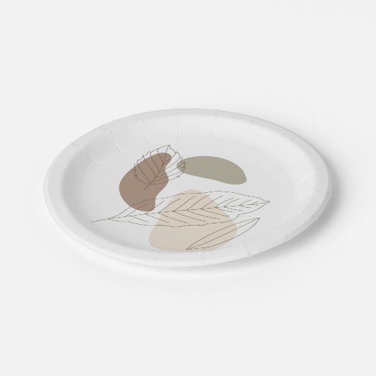 Platte Pappteller (Schrägansicht)