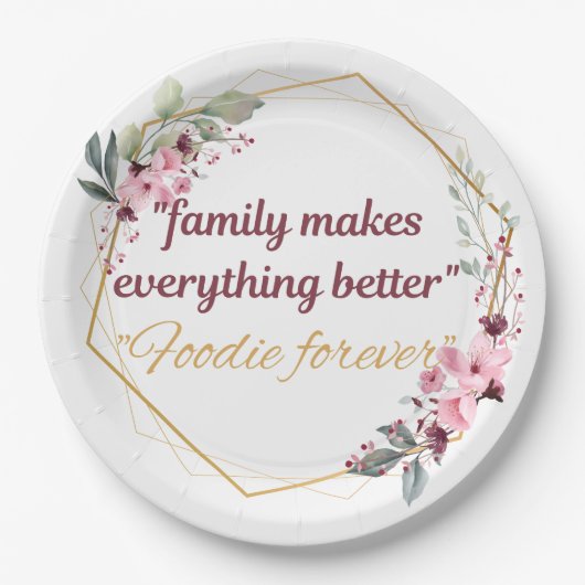 Platte Pappteller (Vorderseite)