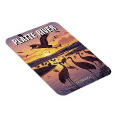 Platte River Sandhill Kraniche Nebraska Reise Magnet (Rechte Seite)