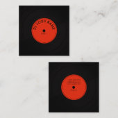 Platte-Schallplatte Quadratische Visitenkarte (Vorne/Hinten)