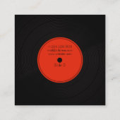 Platte-Schallplatte Quadratische Visitenkarte (Rückseite)