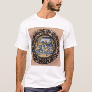 Platte verziert mit einer Jagdszene T-Shirt