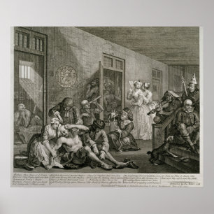 Platte VIII vom Fortschritt einer Rührstange, 1735 Poster