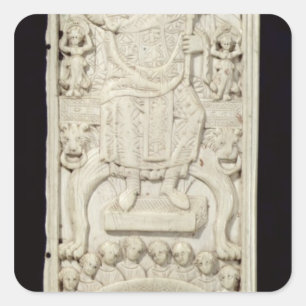Platte vom Diptych des Konsuls Areobindus Quadratischer Aufkleber