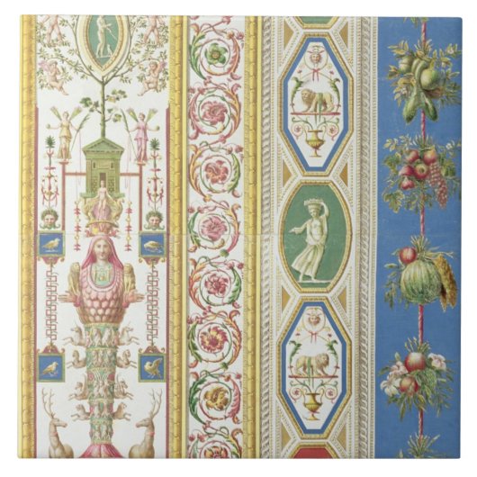 Platte vom RAPHAELLoggia in Vatikan, engr Fliese (Vorderseite)