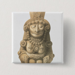 Platte "von den alten Monumenten von Mexiko", 1866 Button