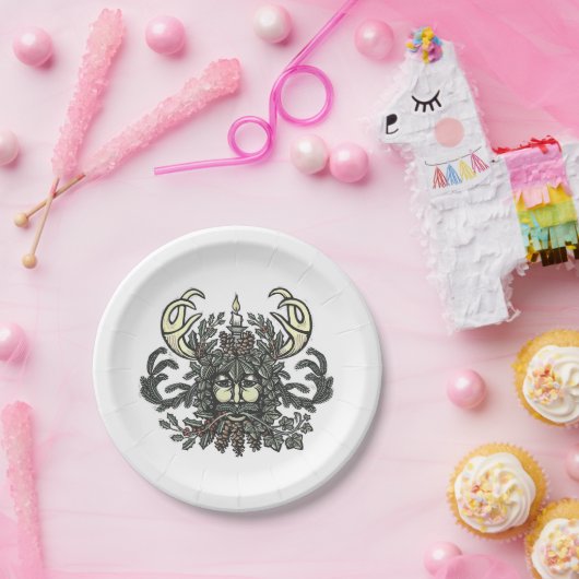 Platte Winter-Greenman Holiday/Solstice Pappteller (Party)