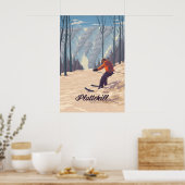 Plattekill Catskill Mountains NY USA Skigebiet Poster (Küche)