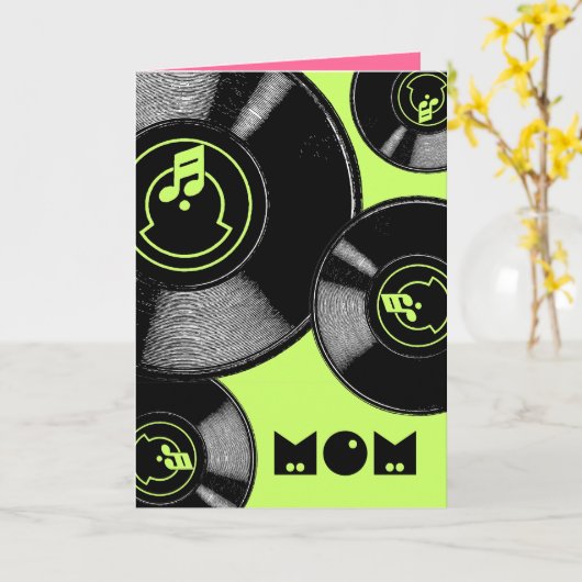 Platten am Muttertag Karte (Gelbe Blume)