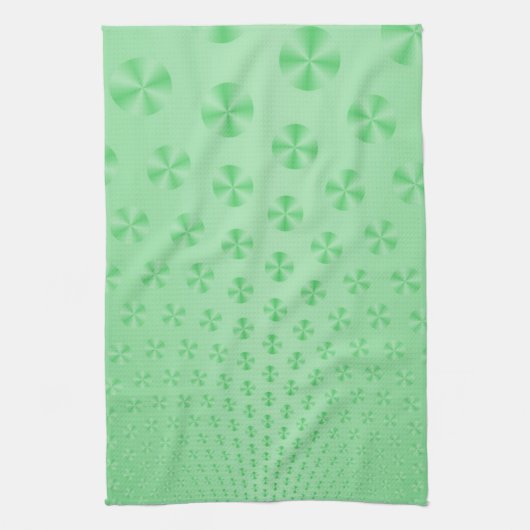 Platten auf Mint Green Kitchen Handtuch (Vertikal)