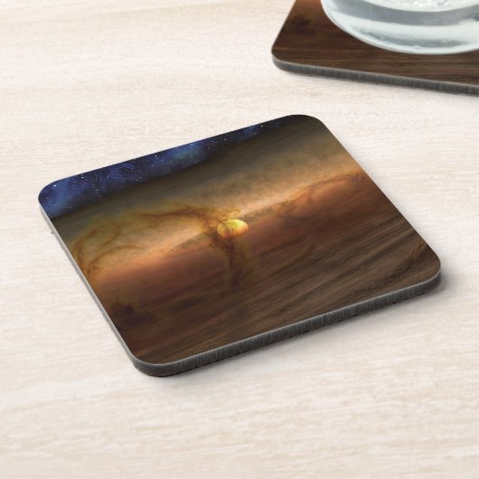 Platten aus planetbildenden Materialien, Rundstein Getränkeuntersetzer (Linke Seite)