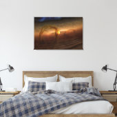 Platten aus planetbildenden Materialien, Rundstein Leinwanddruck (Insitu (Schlafzimmer))