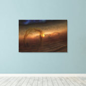 Platten aus planetbildenden Materialien, Rundstein Leinwanddruck (Insitu (Holzboden))