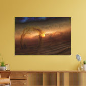 Platten aus planetbildenden Materialien, Rundstein Leinwanddruck (Insitu (Wohnzimmer))