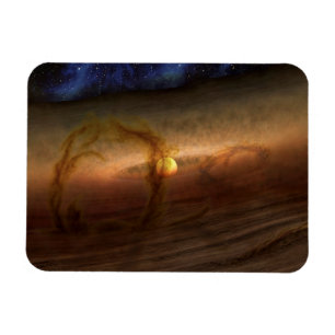 Platten aus planetbildenden Materialien, Rundstein Magnet