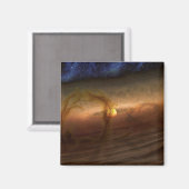 Platten aus planetbildenden Materialien, Rundstein Magnet (Vorderseite/Rückseite)