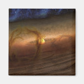 Platten aus planetbildenden Materialien, Rundstein Magnet (Vorne)