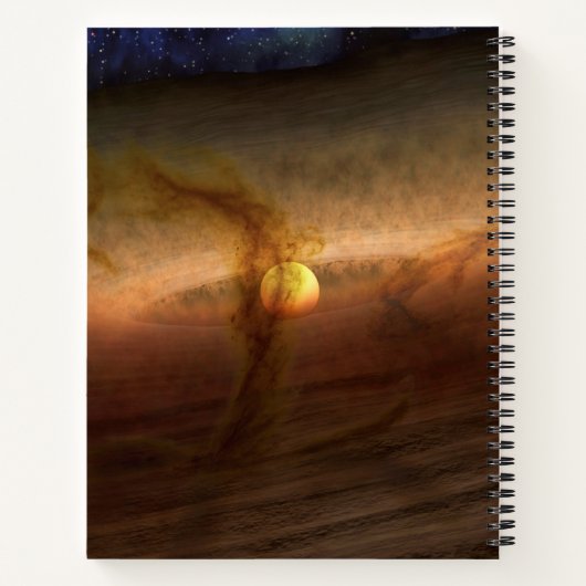 Platten aus planetbildenden Materialien, Rundstein Notizblock (Rückseite)