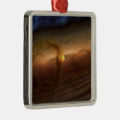 Platten aus planetbildenden Materialien, Rundstein Ornament Aus Metall (Rechts)