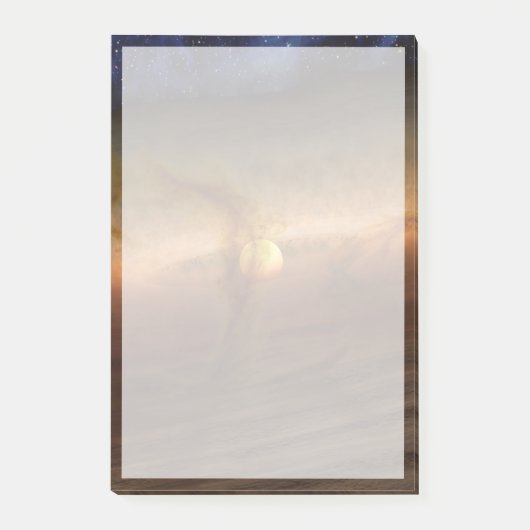 Platten aus planetbildenden Materialien, Rundstein Post-it Klebezettel (Vorderseite)