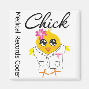 Platten Coder Chick Magnet